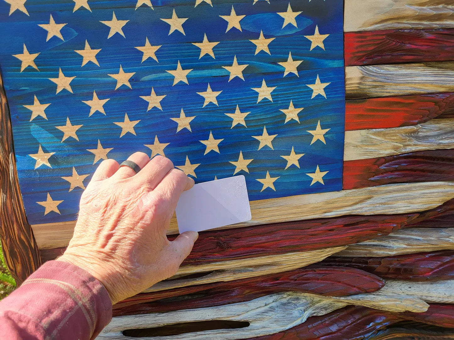 🇺🇸 Handcrafted Driftwood Wooden US Flag | One-of-a-Kind Heirloom Art Piece