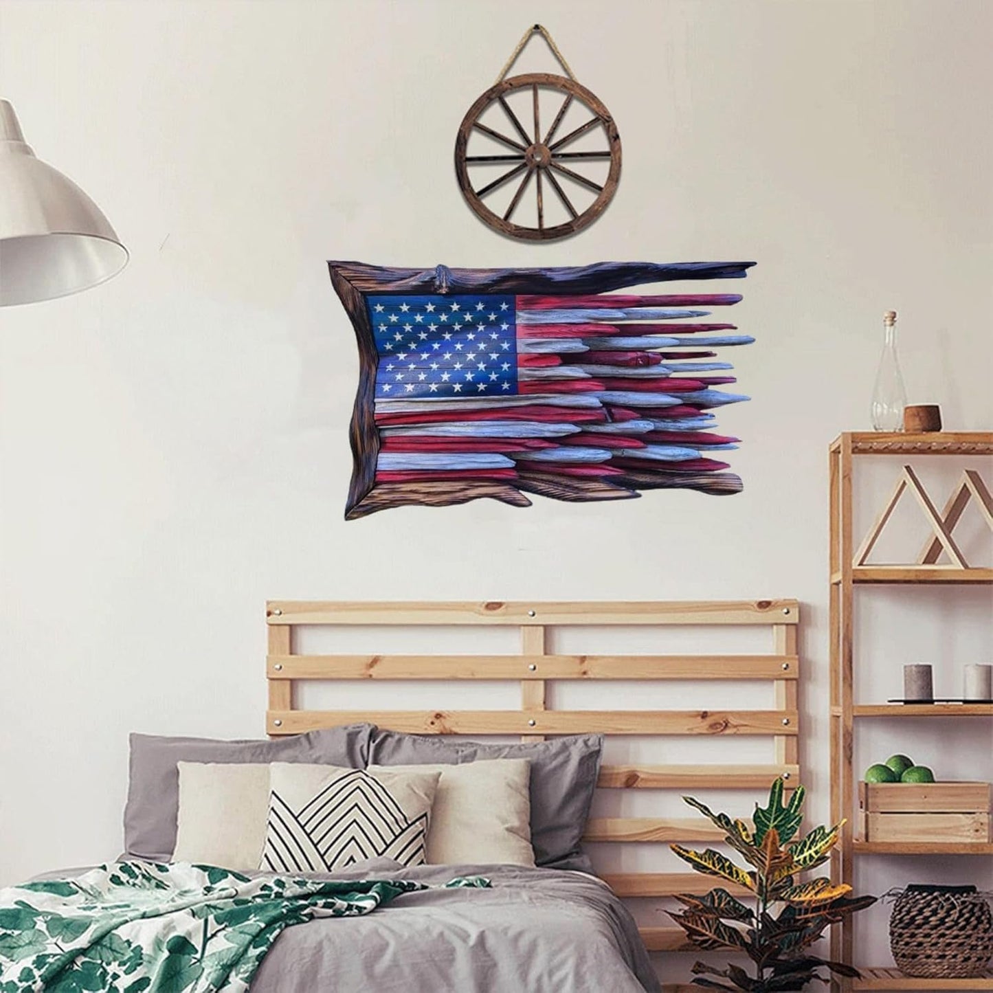 🎁Tom’s Handmade Wooden Flag – America 250th Anniversary (1776–2026) 🇺🇸🦅🏛️