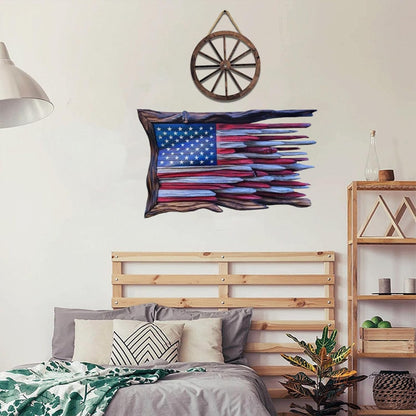 🎁Tom’s Handmade Wooden Flag – America 250th Anniversary (1776–2026) 🇺🇸🦅🏛️