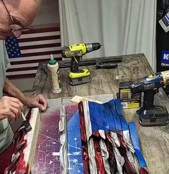 🇺🇸 Handcrafted Driftwood Wooden US Flag | One-of-a-Kind Heirloom Art Piece