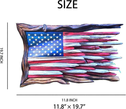 🎁Tom’s Handmade Wooden Flag – America 250th Anniversary (1776–2026) 🇺🇸🦅🏛️